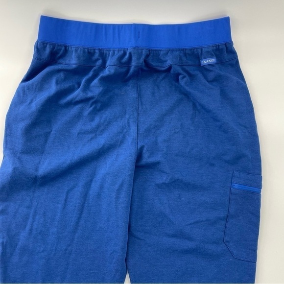 Jaanuu Men’s Ankle Zip Athletic Style Scrub Pants Royal Blue XL - Picture 7 of 9